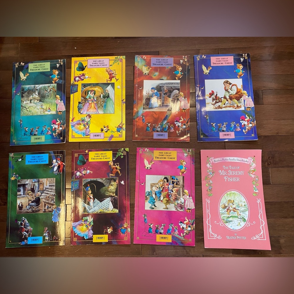 The Great Fairy Tales Treasure Chest STORIES SET of 8 Jumbo Books, Tormont